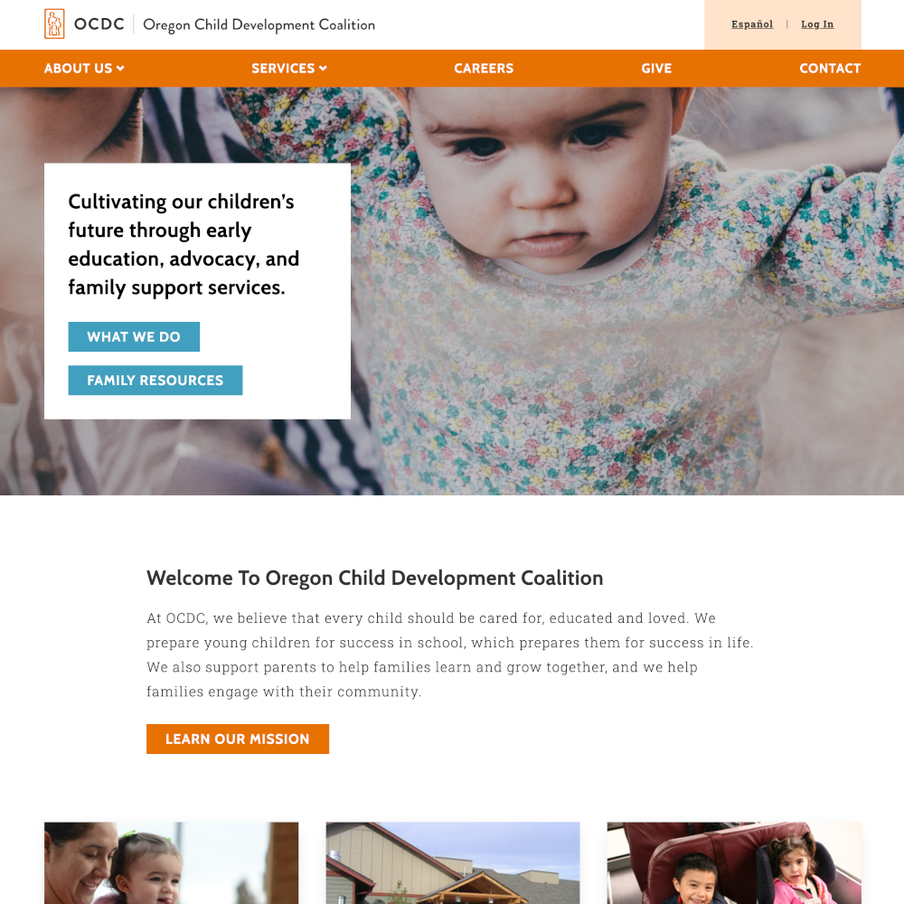 Oregon Child Development Coalition Web Design